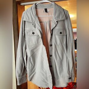 Gray Button-Up Women's Hoodie